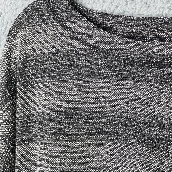 Lou & Grey Dress Striped Knit Gray Blouson Waist Long Sleeve Size Small - Picture 8 of 9